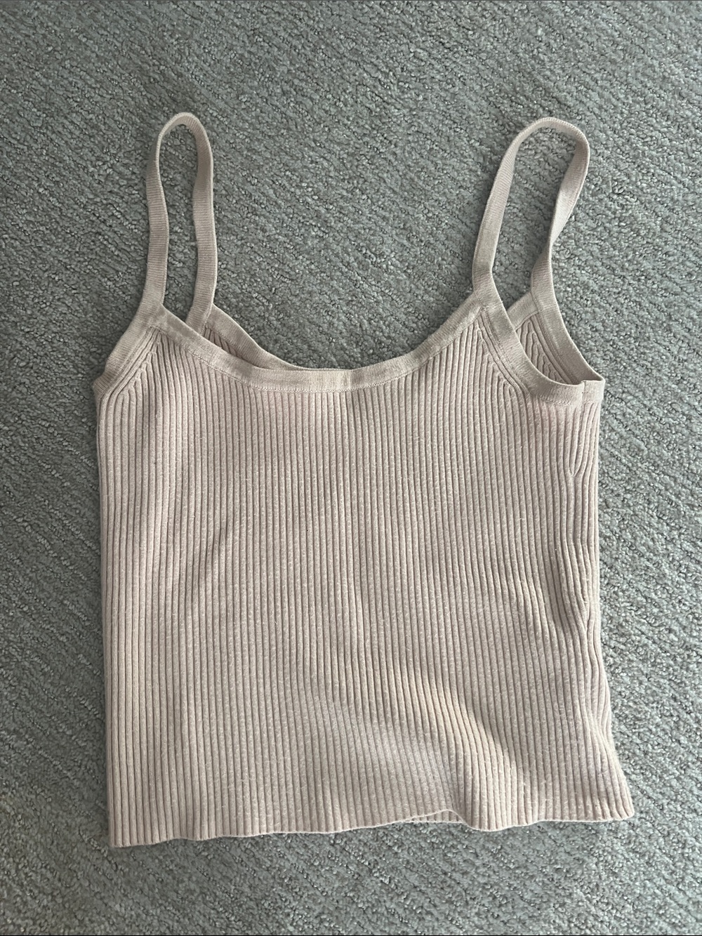 Rhythm Australia sweater Tank Top in Light Beige nude ribbed